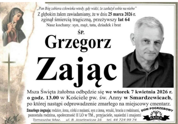 Nekrolog Grzegorz Zając